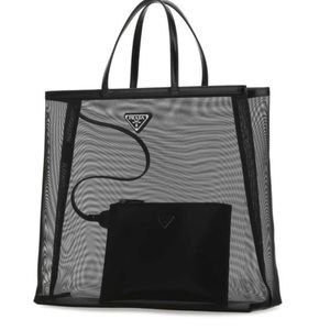 Prada mesh tote